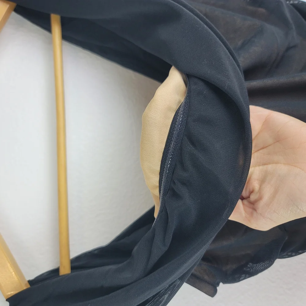 Off-Shoulder Black Ruched Bodycon Dress - Picture 9 of 11